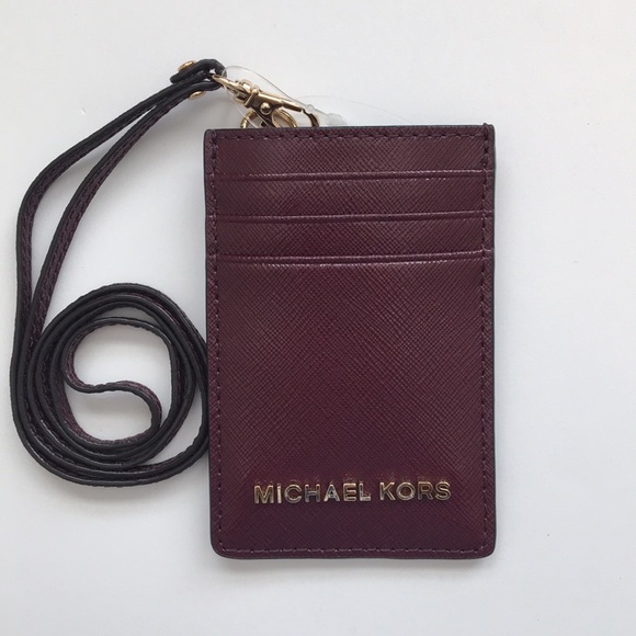 Michael Kors Accessories - NEW Michael Kors Jet Set Lanyard ID Card Case-Plum